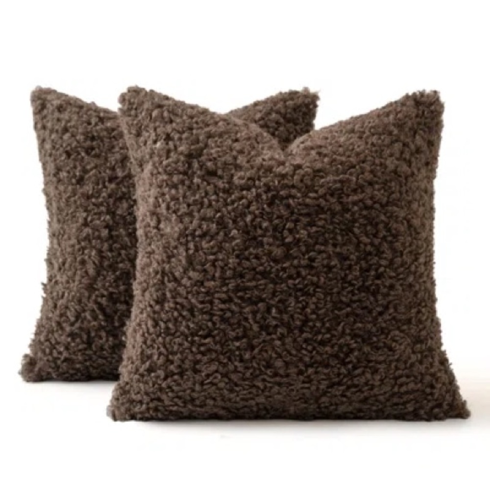 Brown Textured Throw Pillows